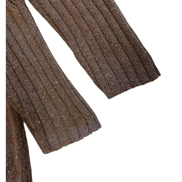 J. Jill Open Front Knit Cardigan Sweater Brown Size Medium - Picture 6 of 8